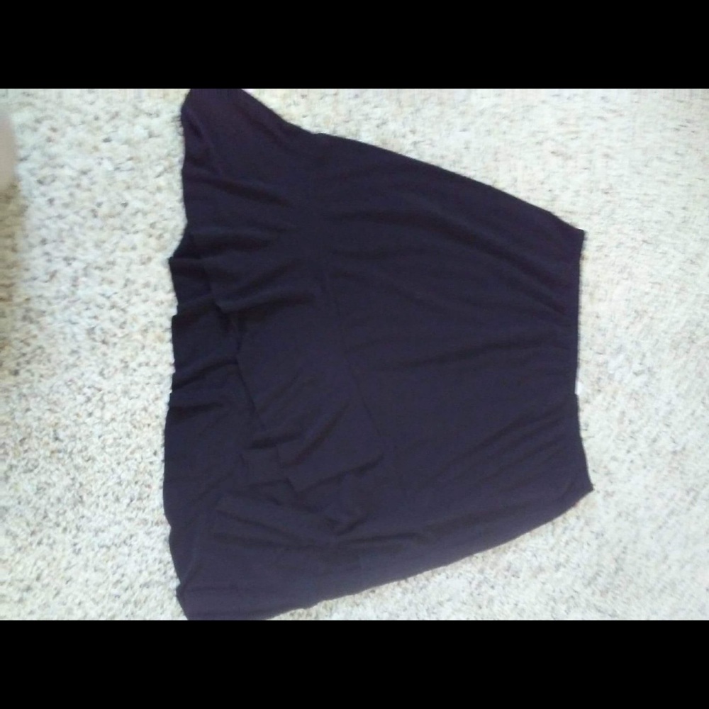 Black ruffled skirt